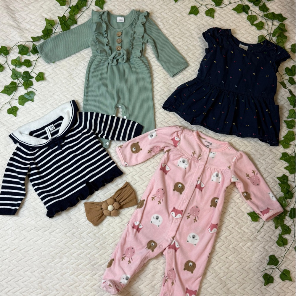 Janie and Jack Pink Animal Print Romper